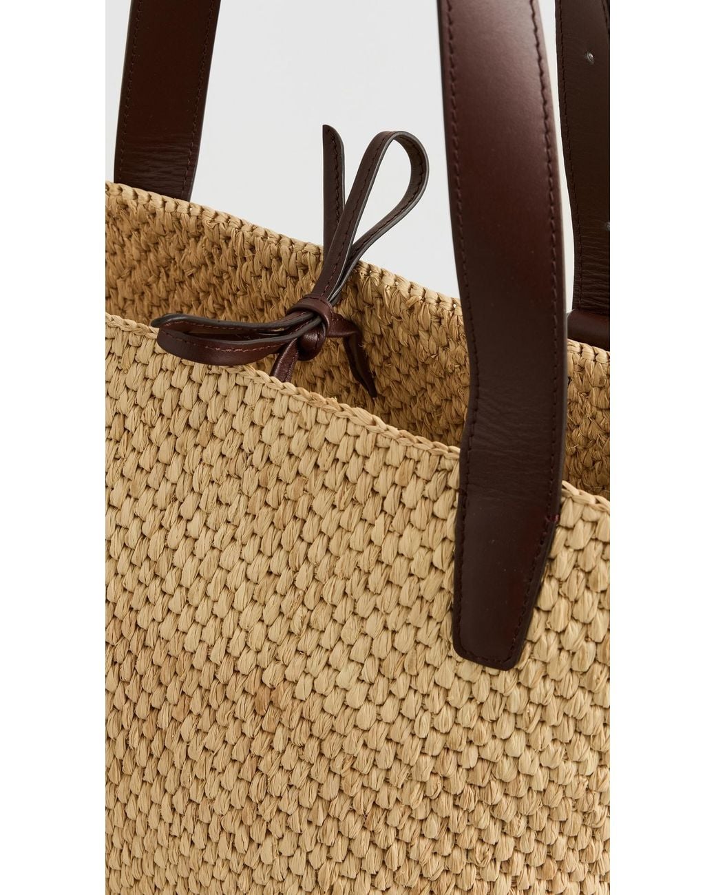 LIE STUDIO White The Bianca Raffia Small Bag