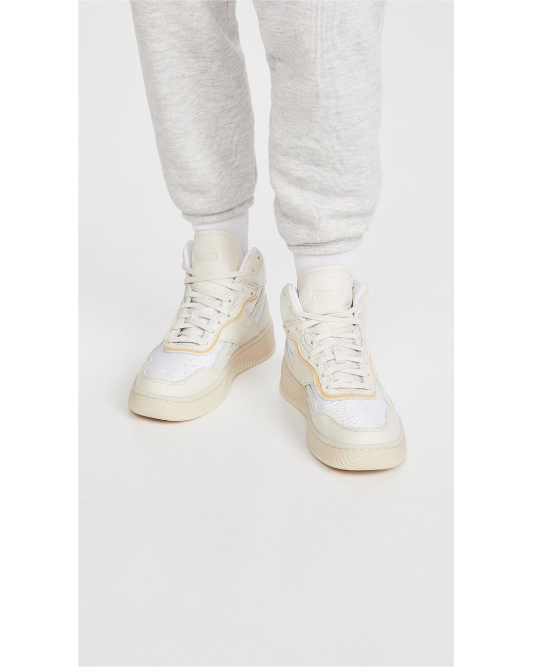 Reebok X Victoria Beckham Leather Dual Court Mid Ii Vb Sneakers in White |  Lyst