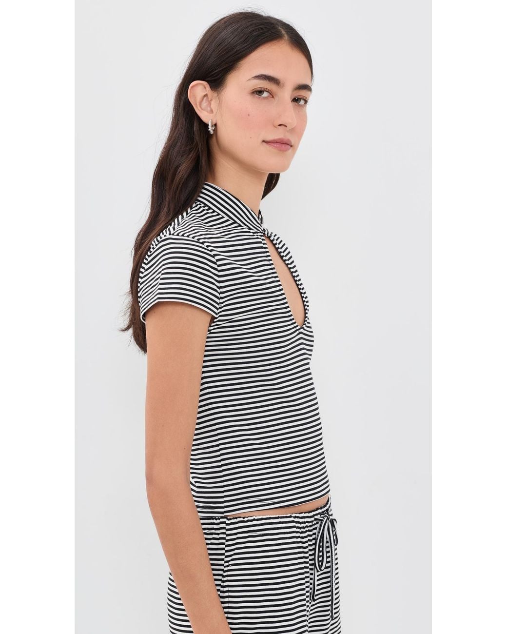 Lioness Black Bloom Peephole Tee