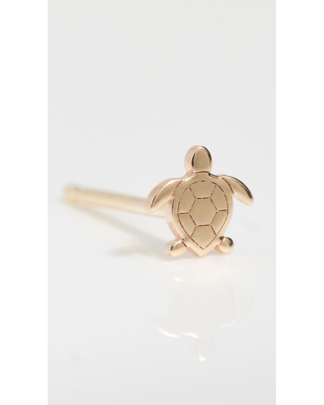 Zoe Chicco Multicolor 14K Itty Bitty Turtle Single Stud Earring