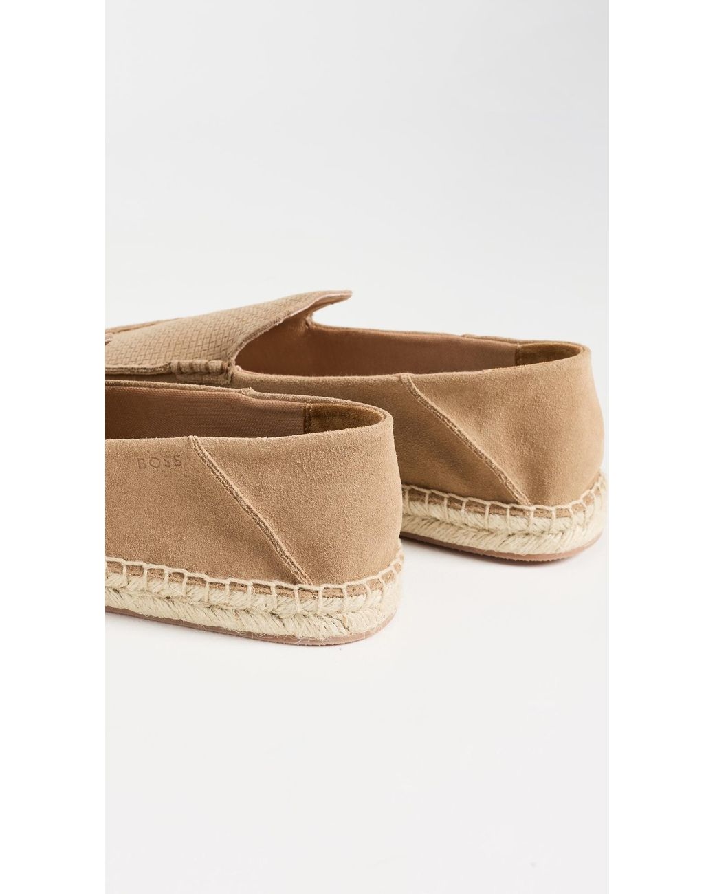 Boss White Sienne Suede Espadrilles for men