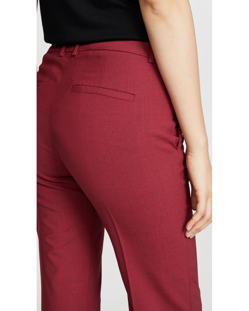 Theory Demitria 2 Pants in Red