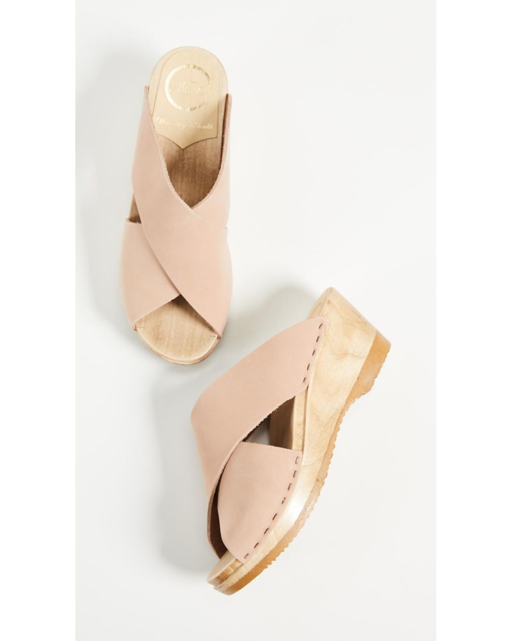 No. 6 Frida Wedge Clogs in Natural Lyst