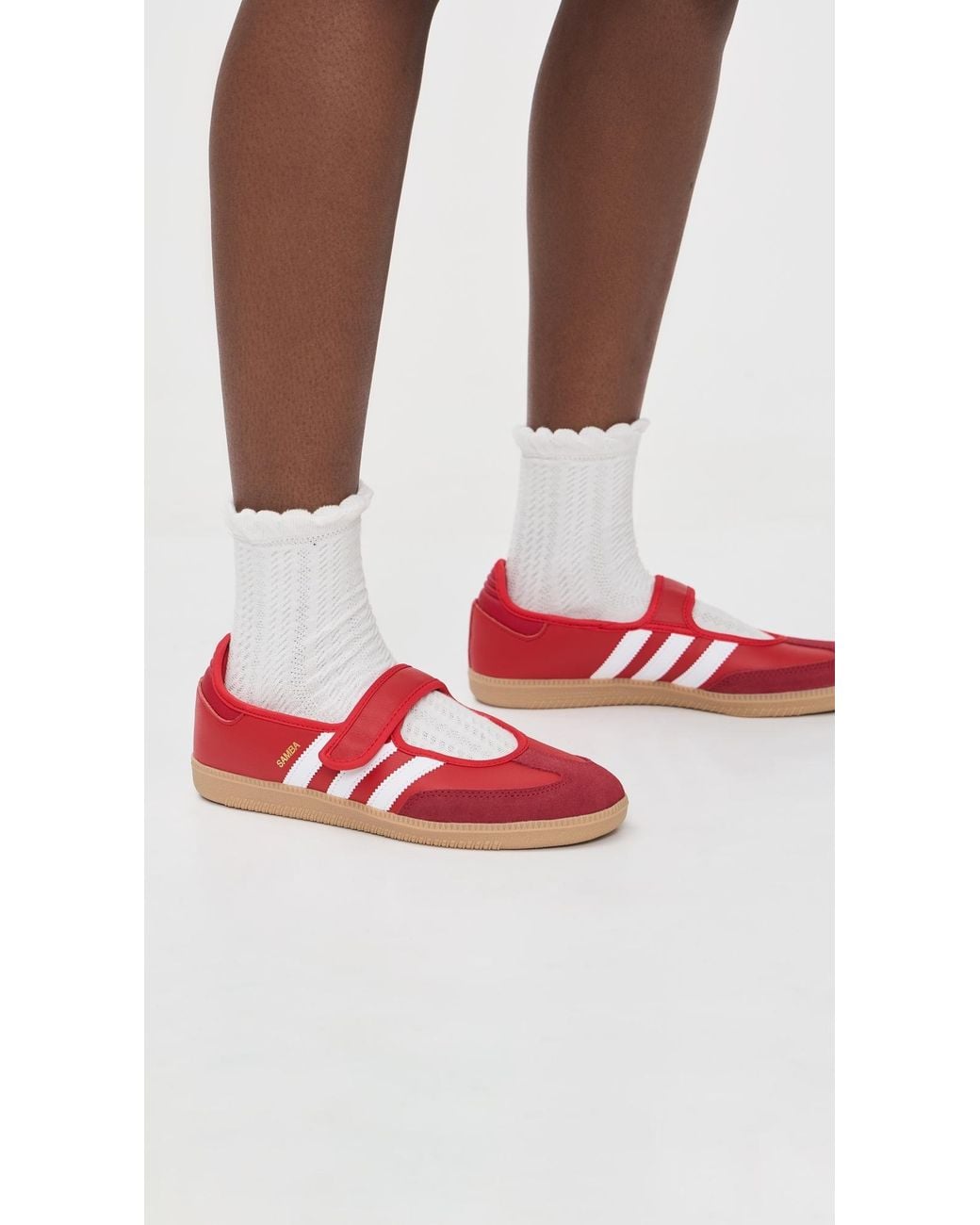 Adidas Red Samba Jane Shoes