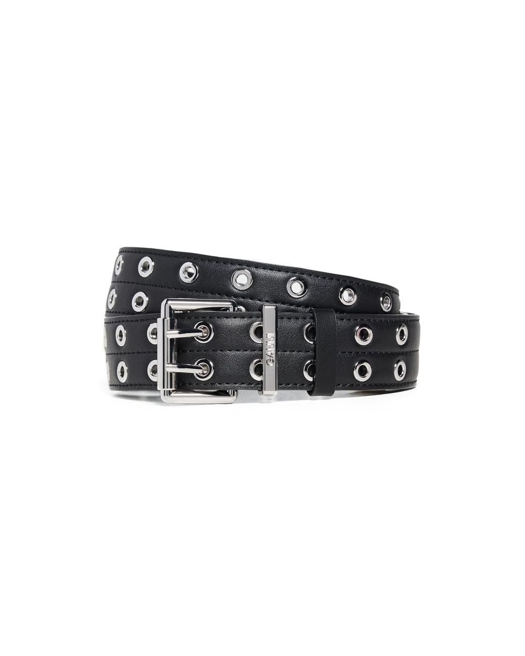 ganni-Black-Double-Eyelet-Belt  display picture 1