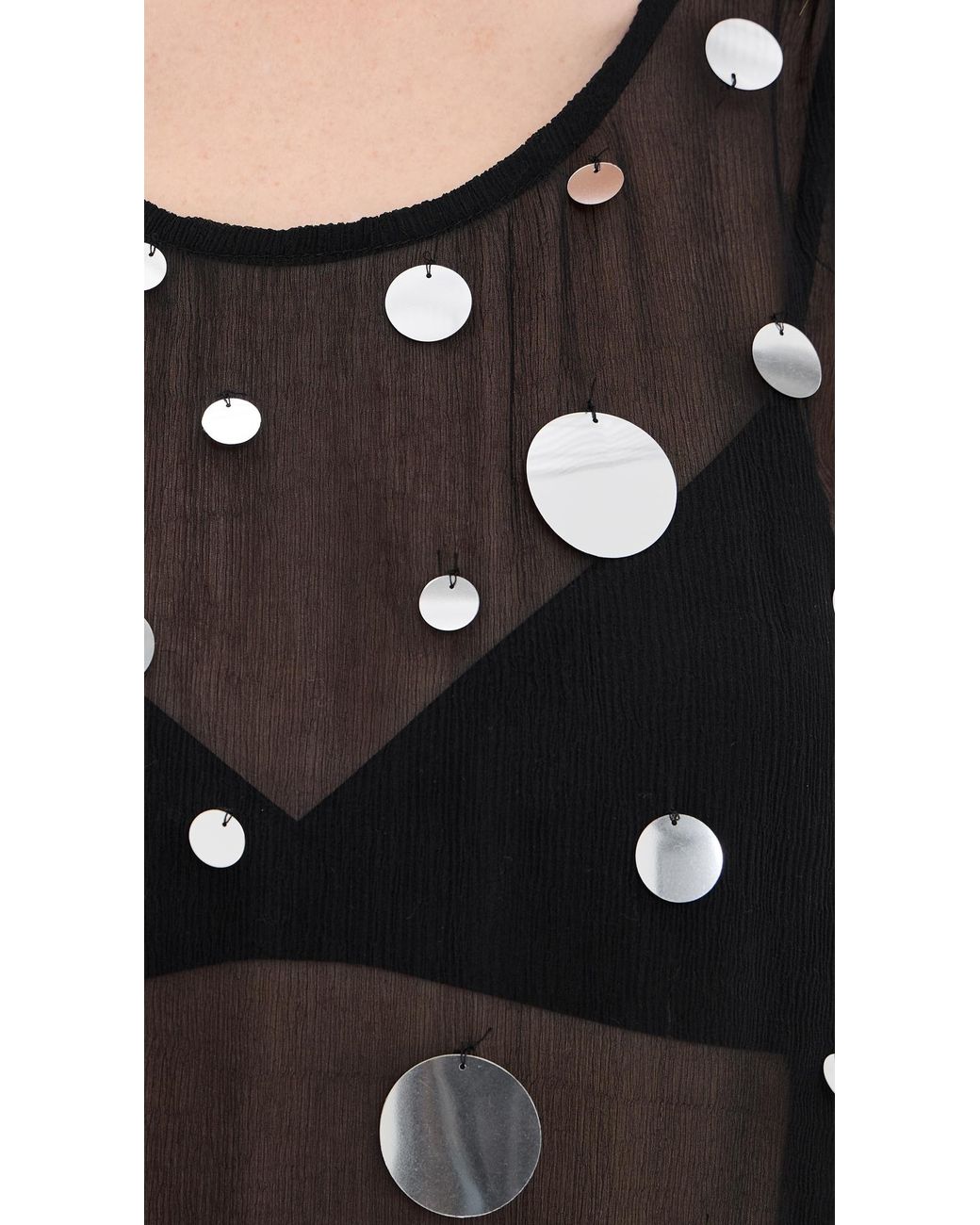 Chan Luu Black Chloe Sequin Tunic