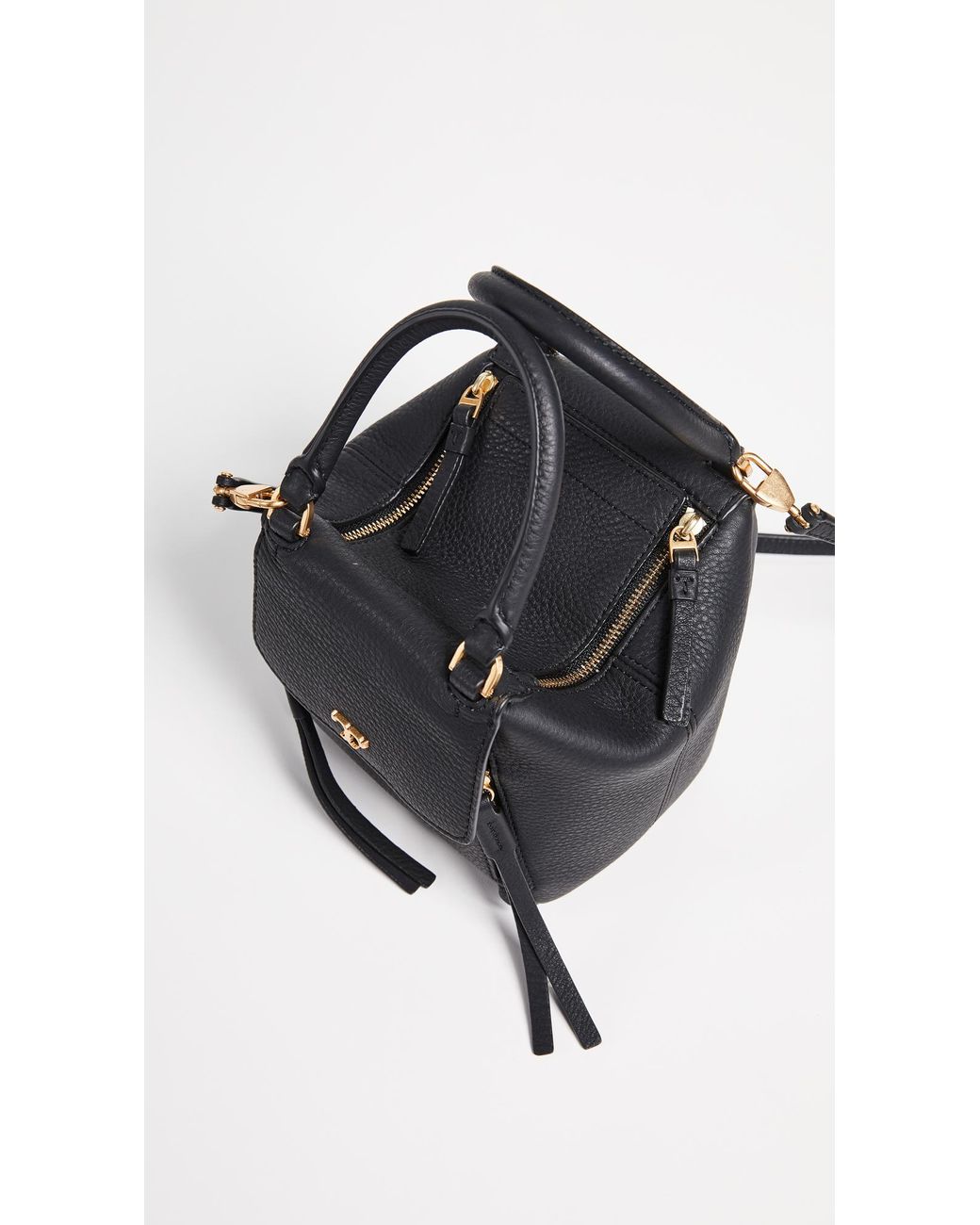 Tory Burch Half Moon Micro Satchel in Black | Lyst Tory Burch Half Moon Micro Satchel in Black | Lyst