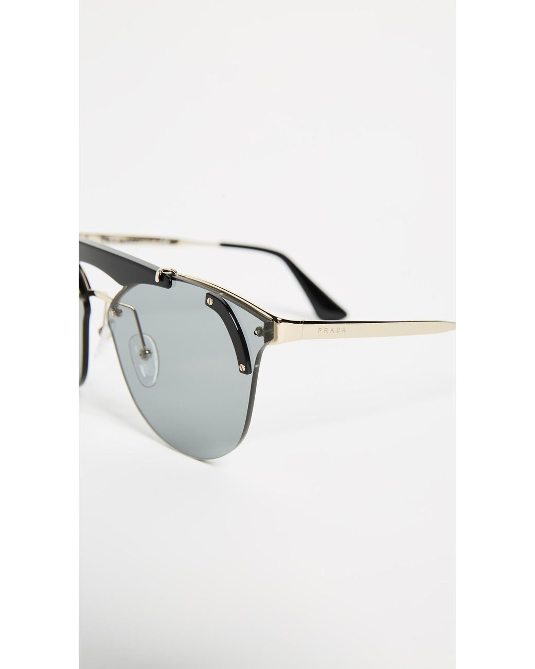 Prada Ornate Aviator Sunglasses | Lyst