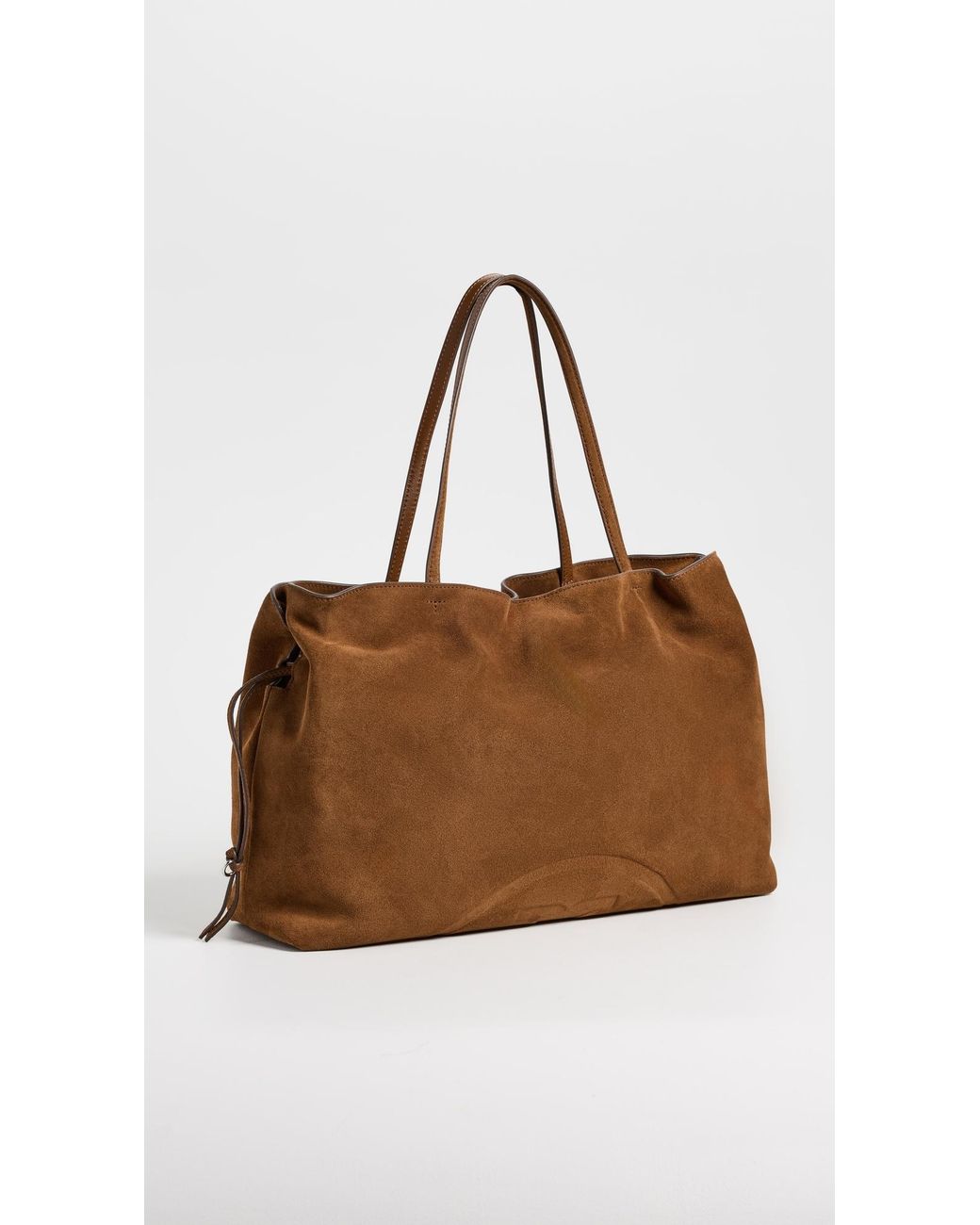 Tory Burch Brown Ella Suede Drawstring Tote