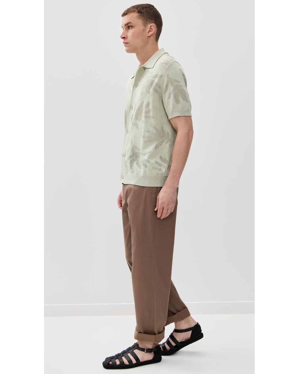 NN07 Multicolor Thor Knit Button Down Polo for men