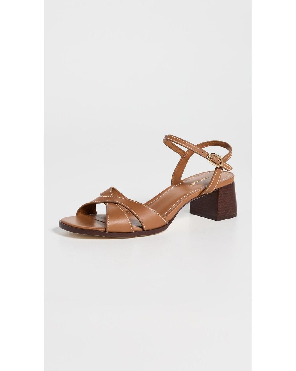 Larroude Black Roma Sandals