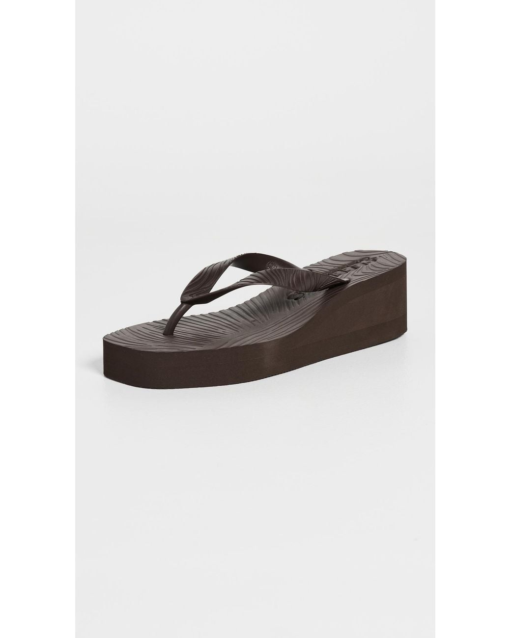 Sleeper Black High Platform Flip Flops