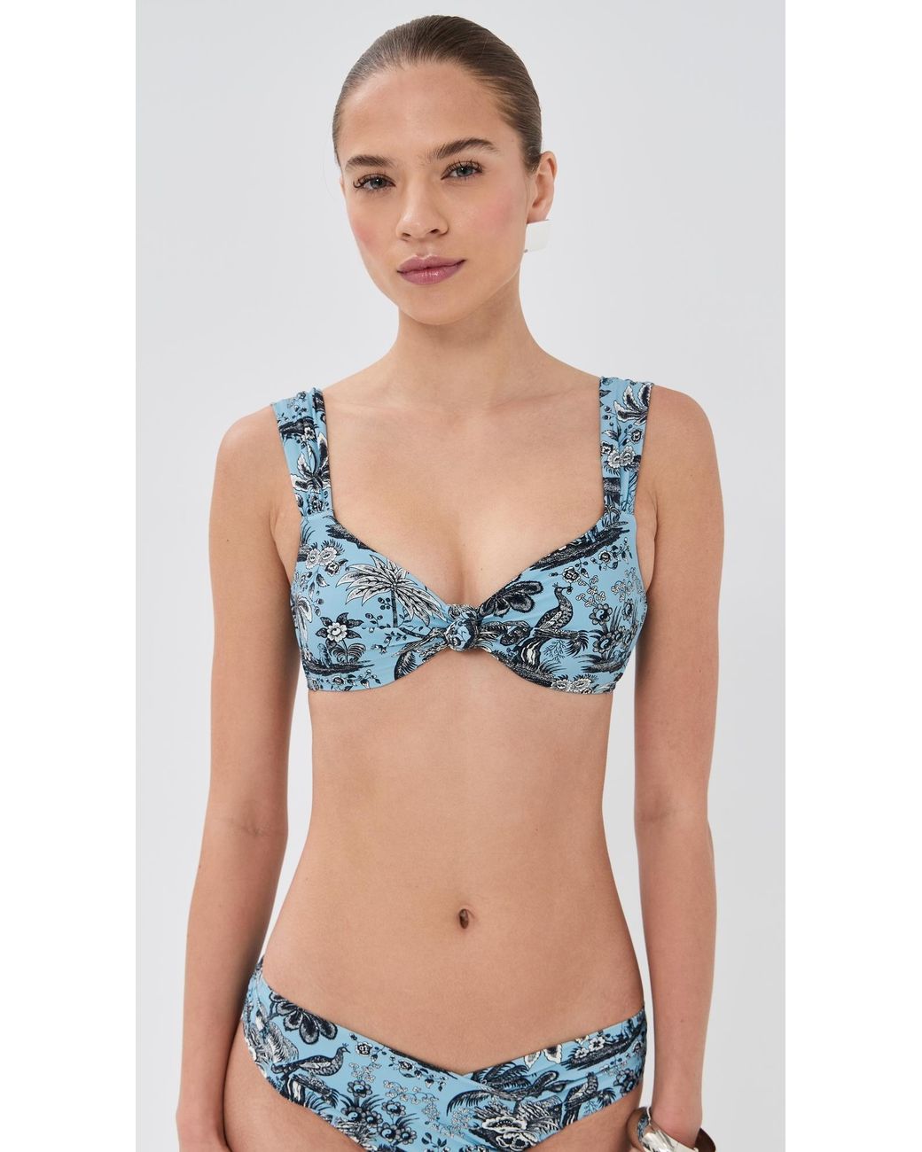 Staud Blue Janie Bikini Top