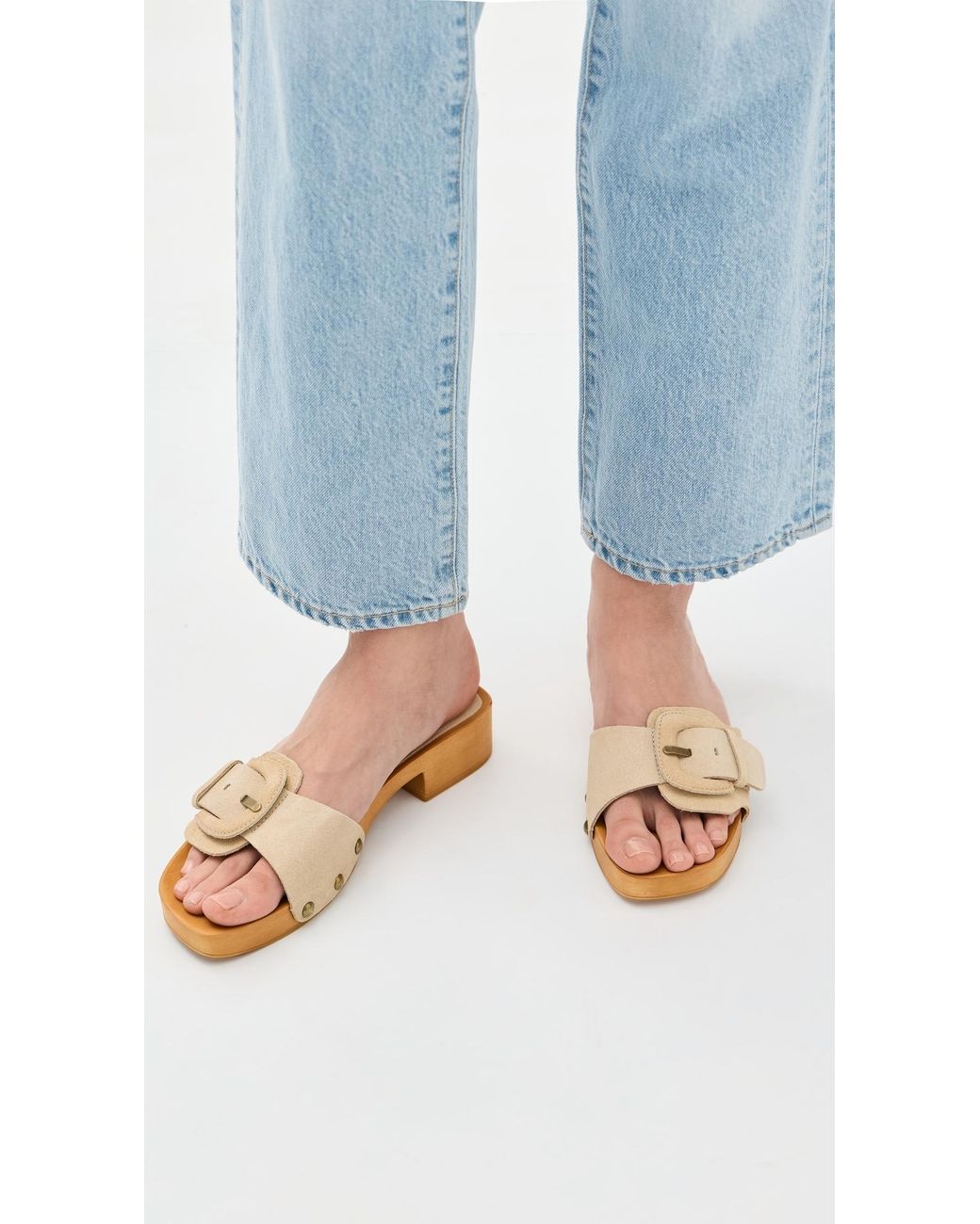 INTENTIONALLY ______ Gray Mar Suede Clogs