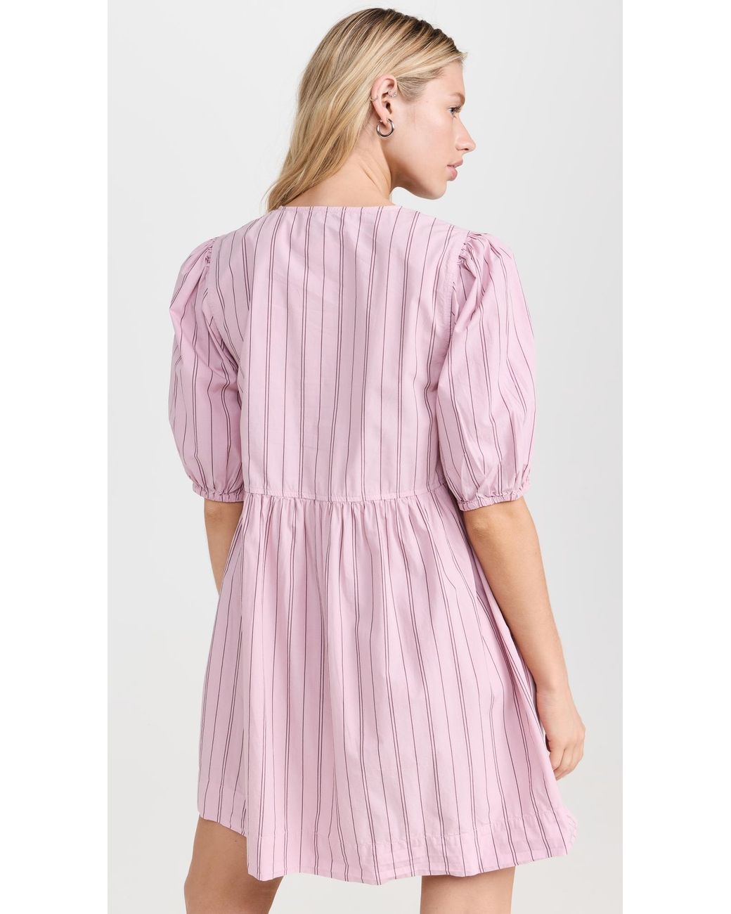 light pink mini dress with bow Ivory Floral Bow Back Mini Dress - All Dresses