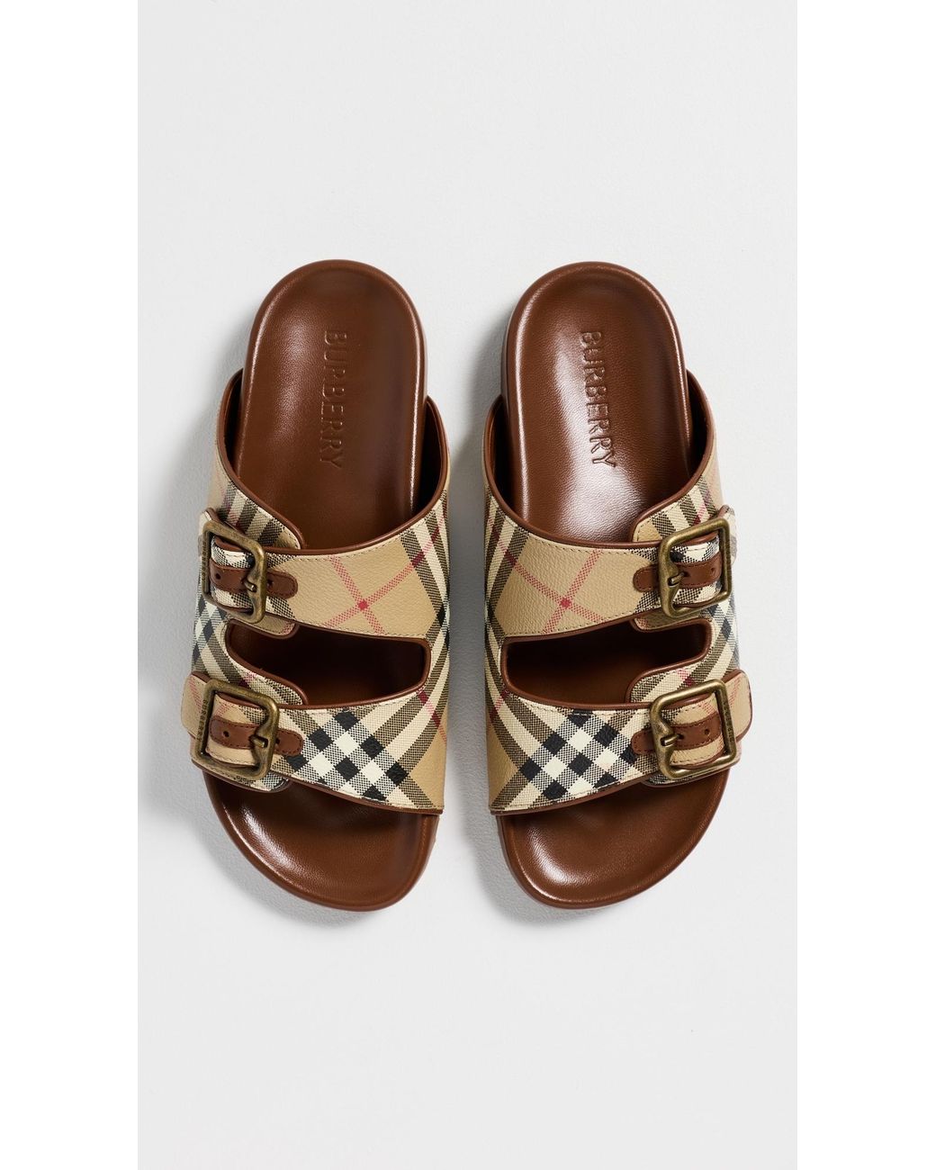 Burberry Multicolor Urchin Checkered Sandals