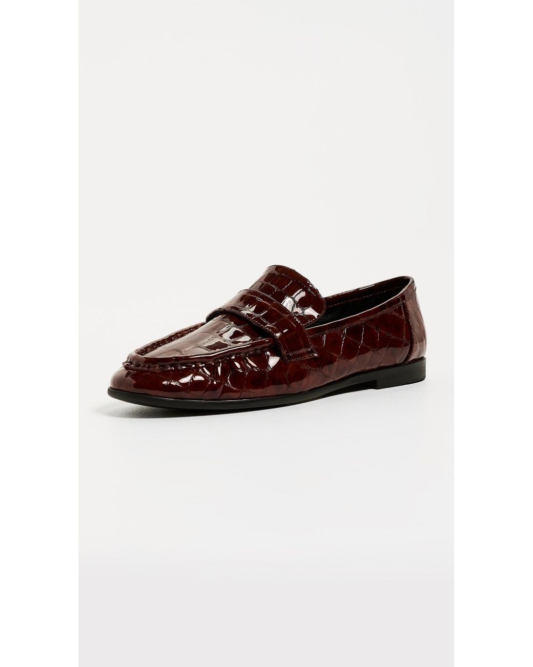 Black Suede Studio Brown Arrow Loafers