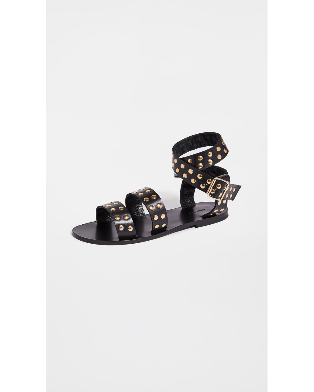 Anine Bing Leather Gia Sandals in Black - Lyst