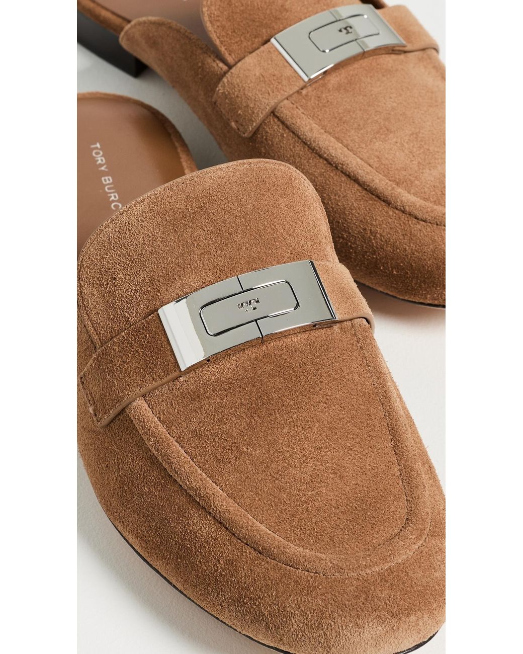 Tory Burch White Leelee Loafer Mules
