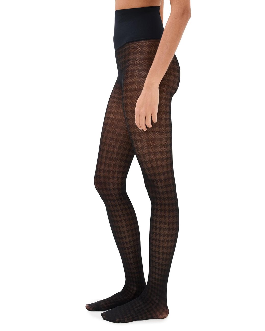 Commando Black Houndstooth Sheer Tights