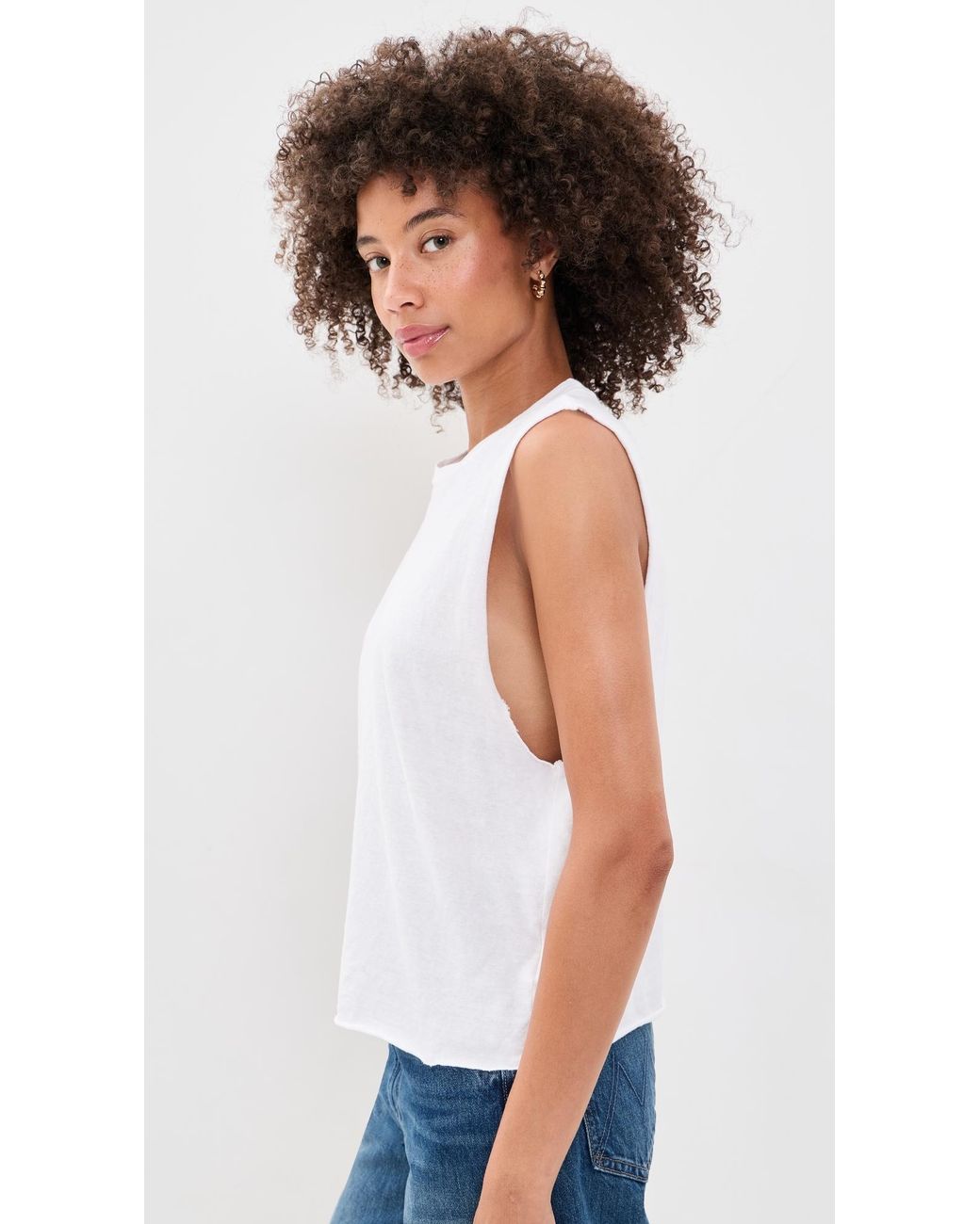Re/done White Susan Tee