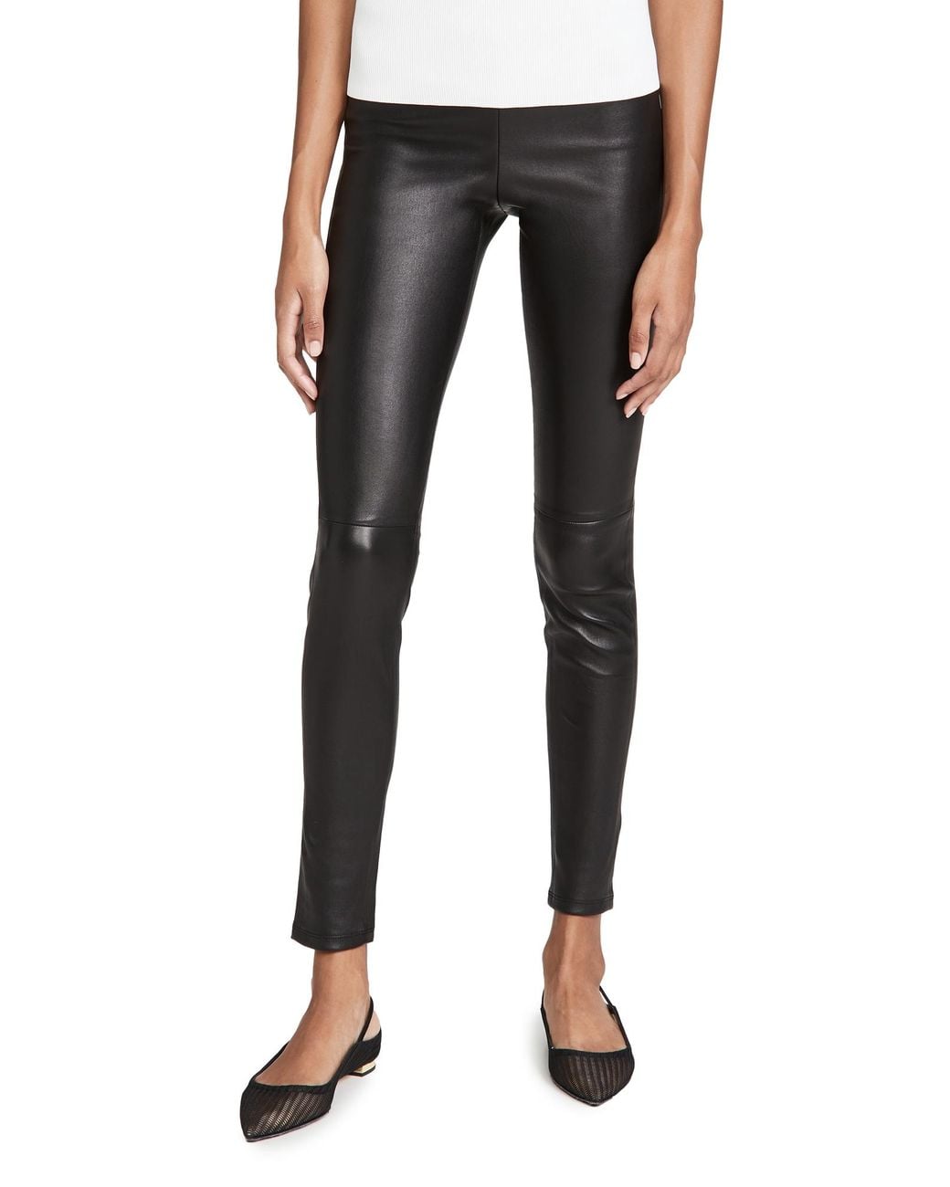 Theory Black Adbelle L2 Leather Pants