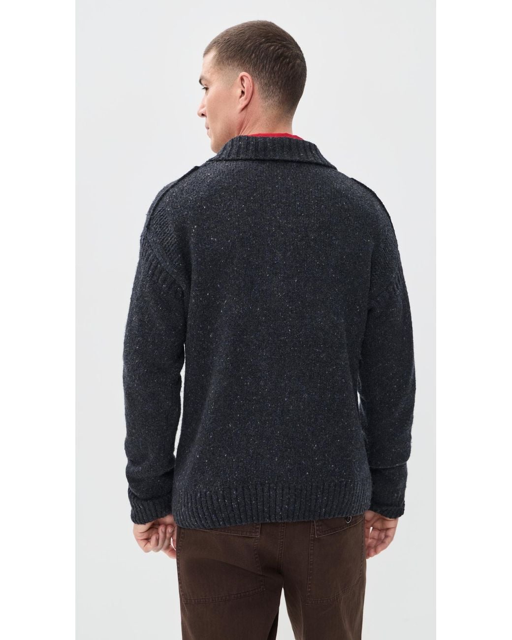 Alex Mill Blue Quarter Zip Sweater for men