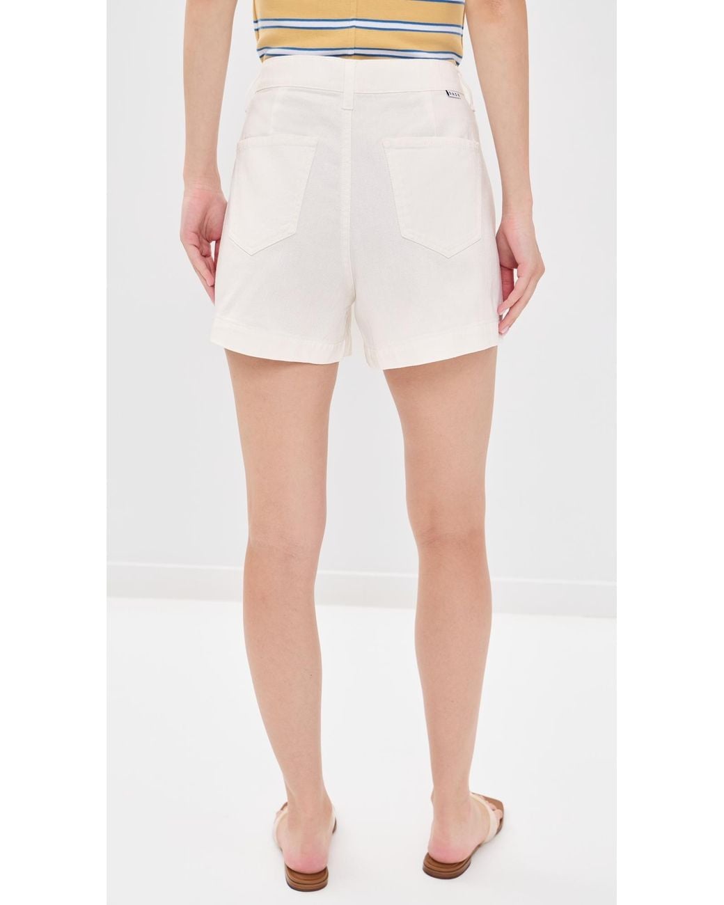 DAZE White Coronado Pleated Shorts
