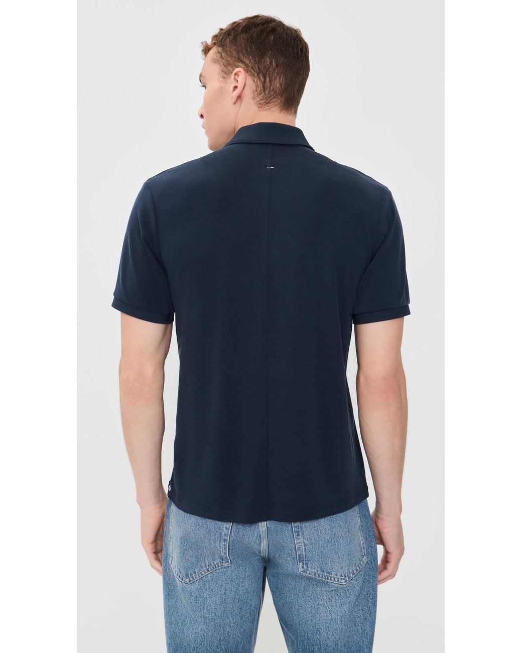 Rag & Bone Blue Slim Polo for men