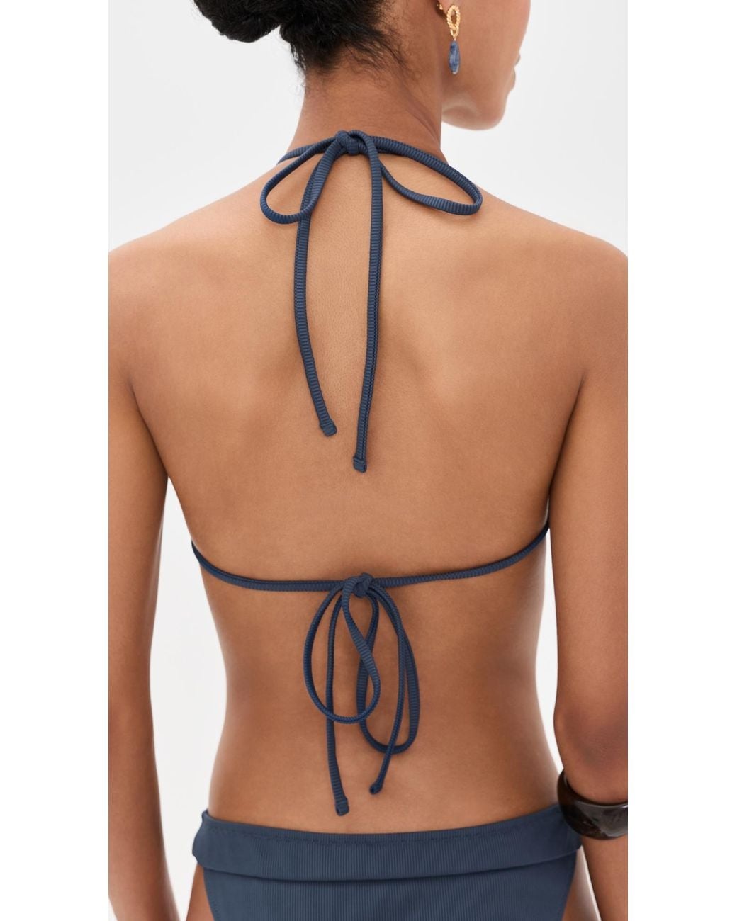Le Bos Blue Triangle Bikini Top