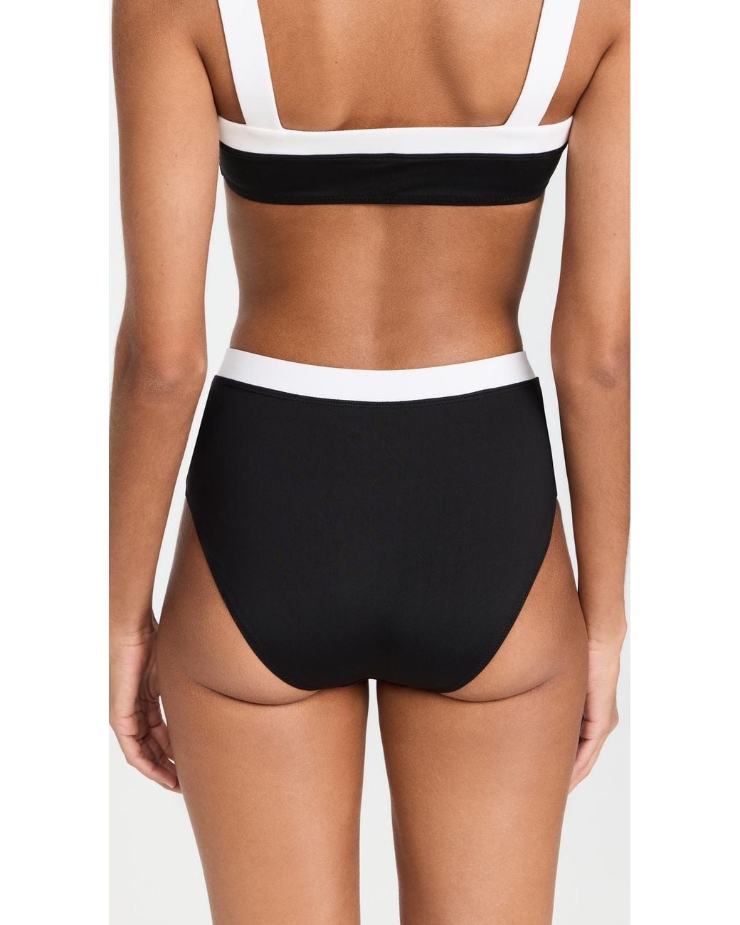 Staud Blue Devon High Rise Bikini Bottoms