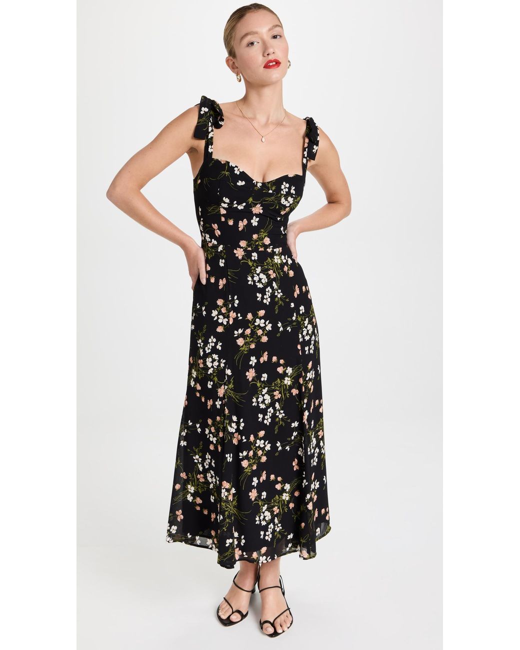 Reformation Nadira Dress in Black Lyst