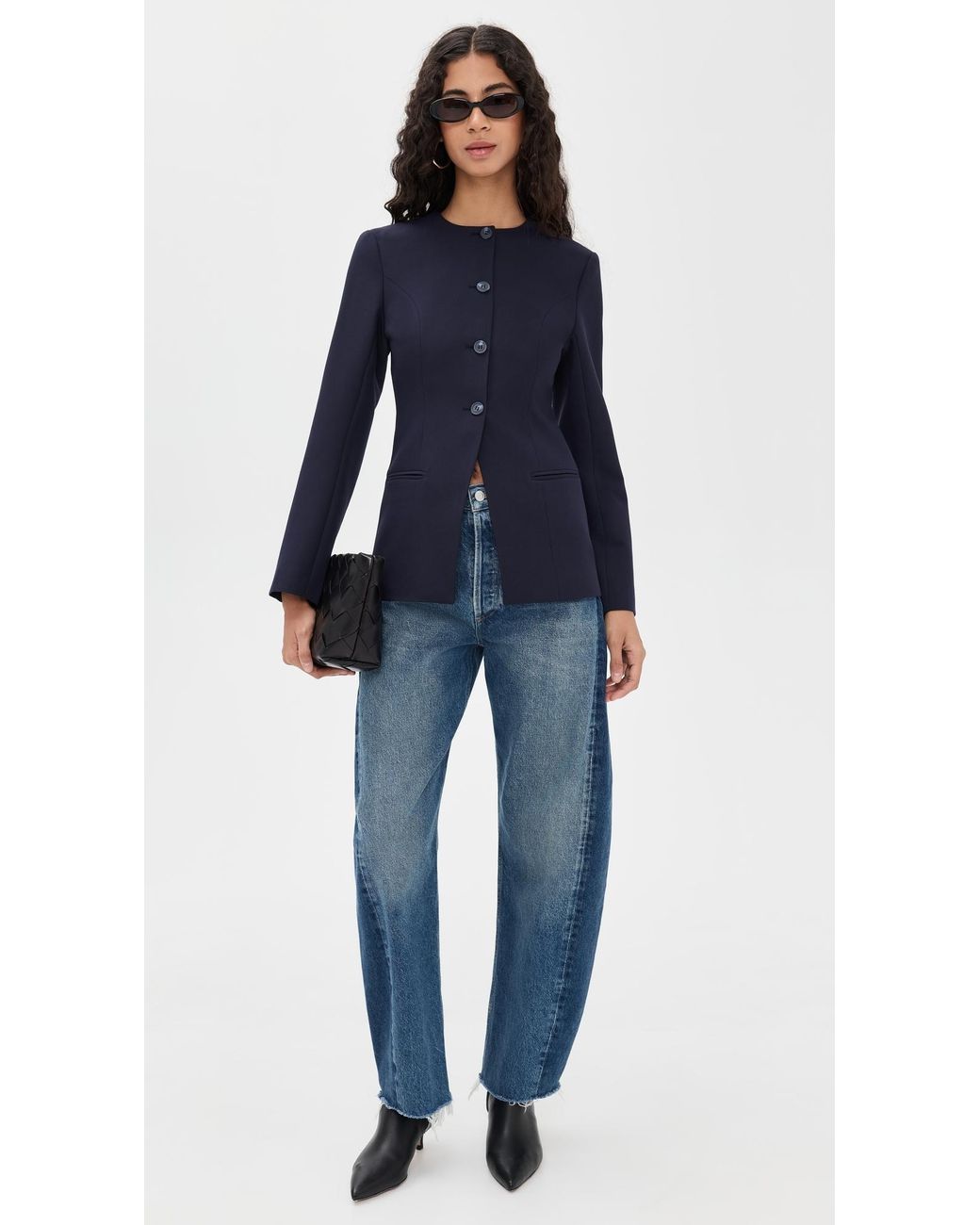 ALIGNE Blue Daphne Waisted Blazer