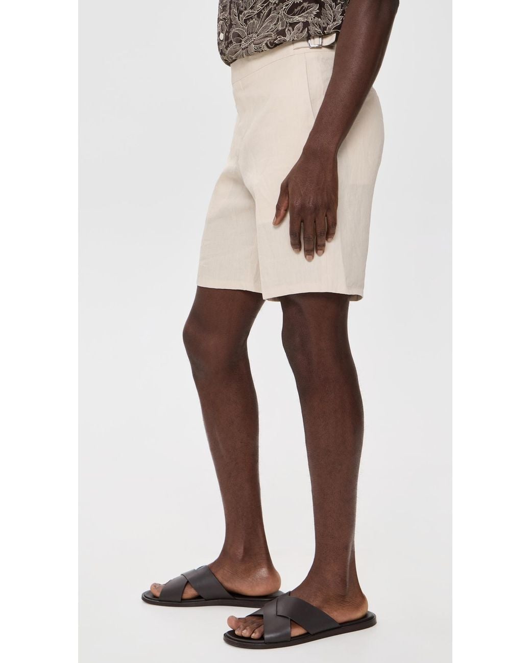 Ad Color Brown Orlebar Brown Norwich Italian Linen Shorts in Natural for Men | Lyst