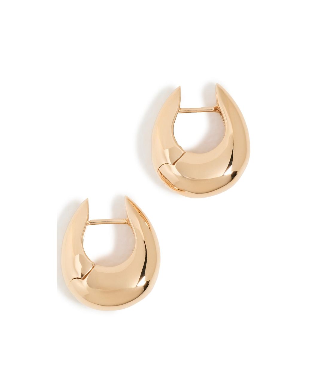 Annika Inez Black Small Sloping Hinge Hoops