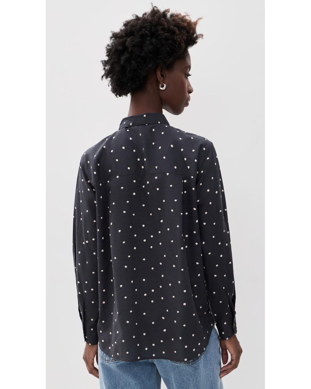 Marine Layer Black Jane Relaxed Button Down Shirt