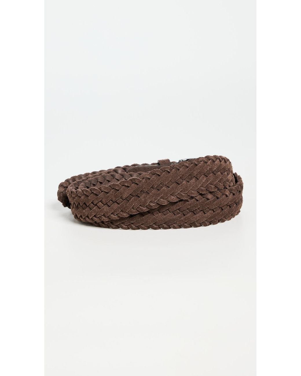 Andersons Brown Suede Woven Belt for men