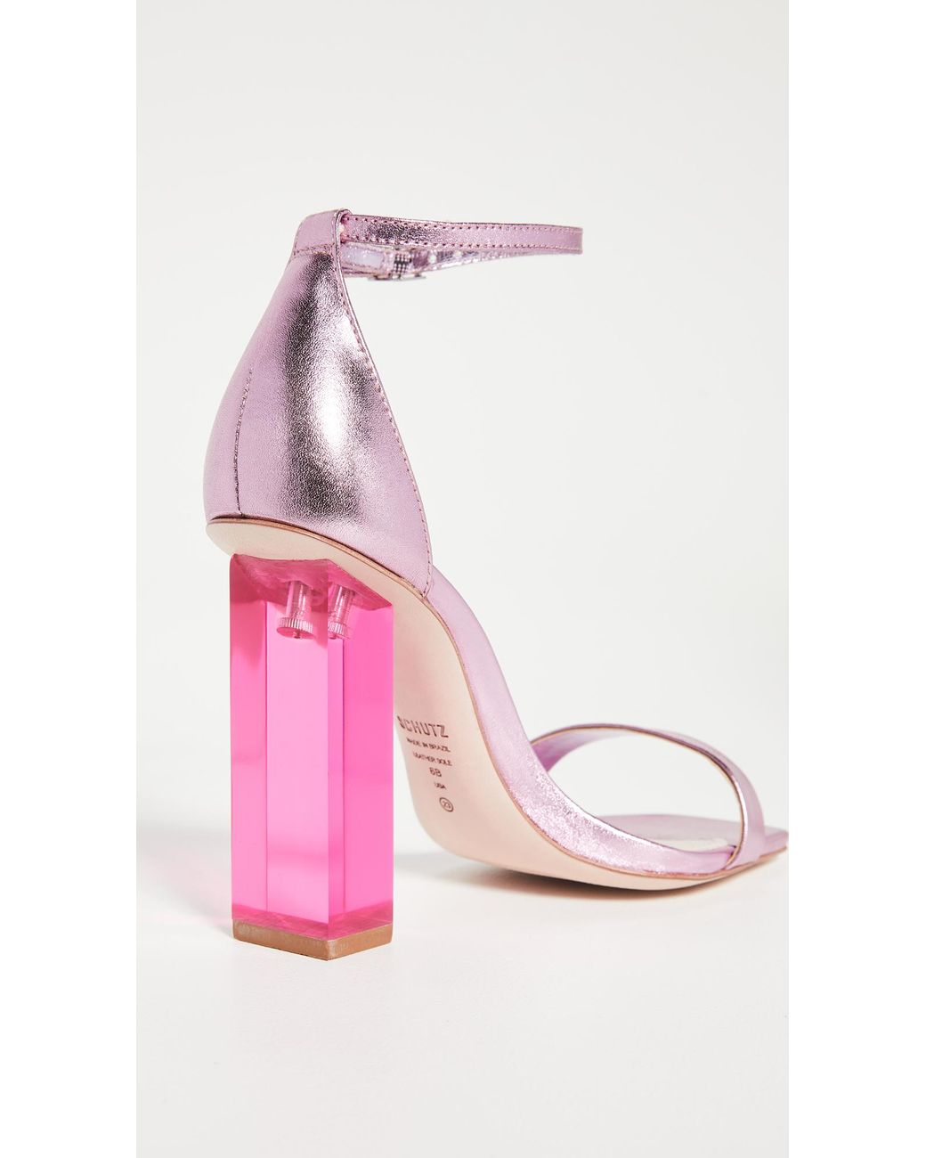 cerise pink sandals and bag