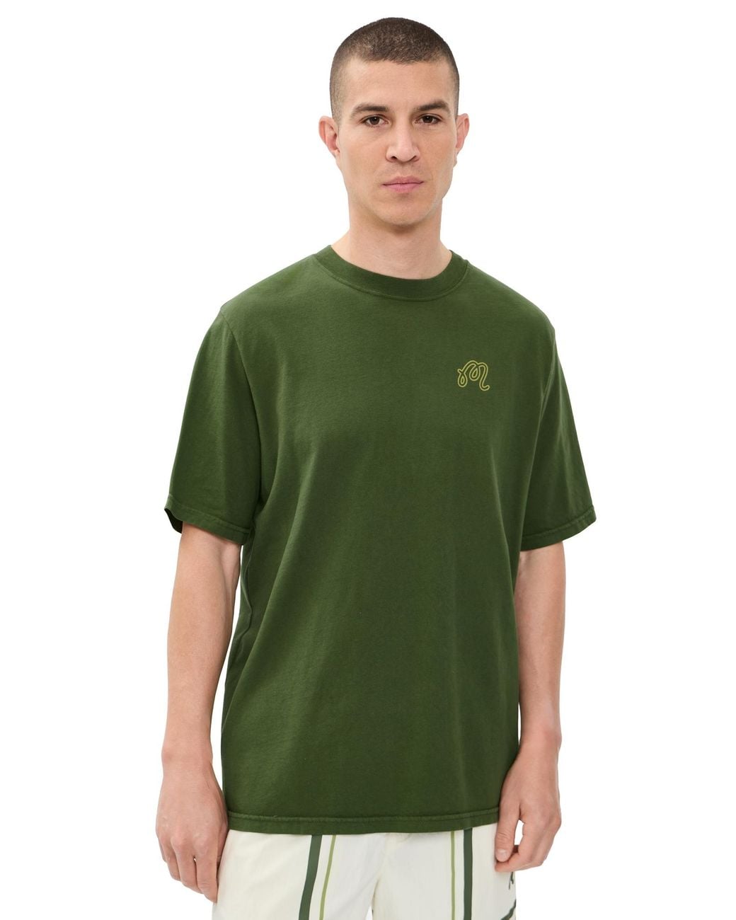 Malbon Green Bermuda Trinity Tee for men