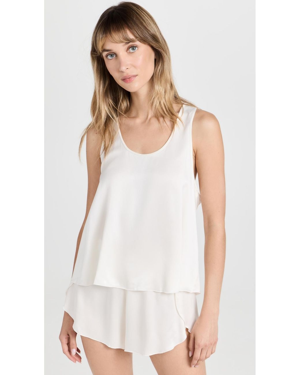 Lunya White Washable Silk Set
