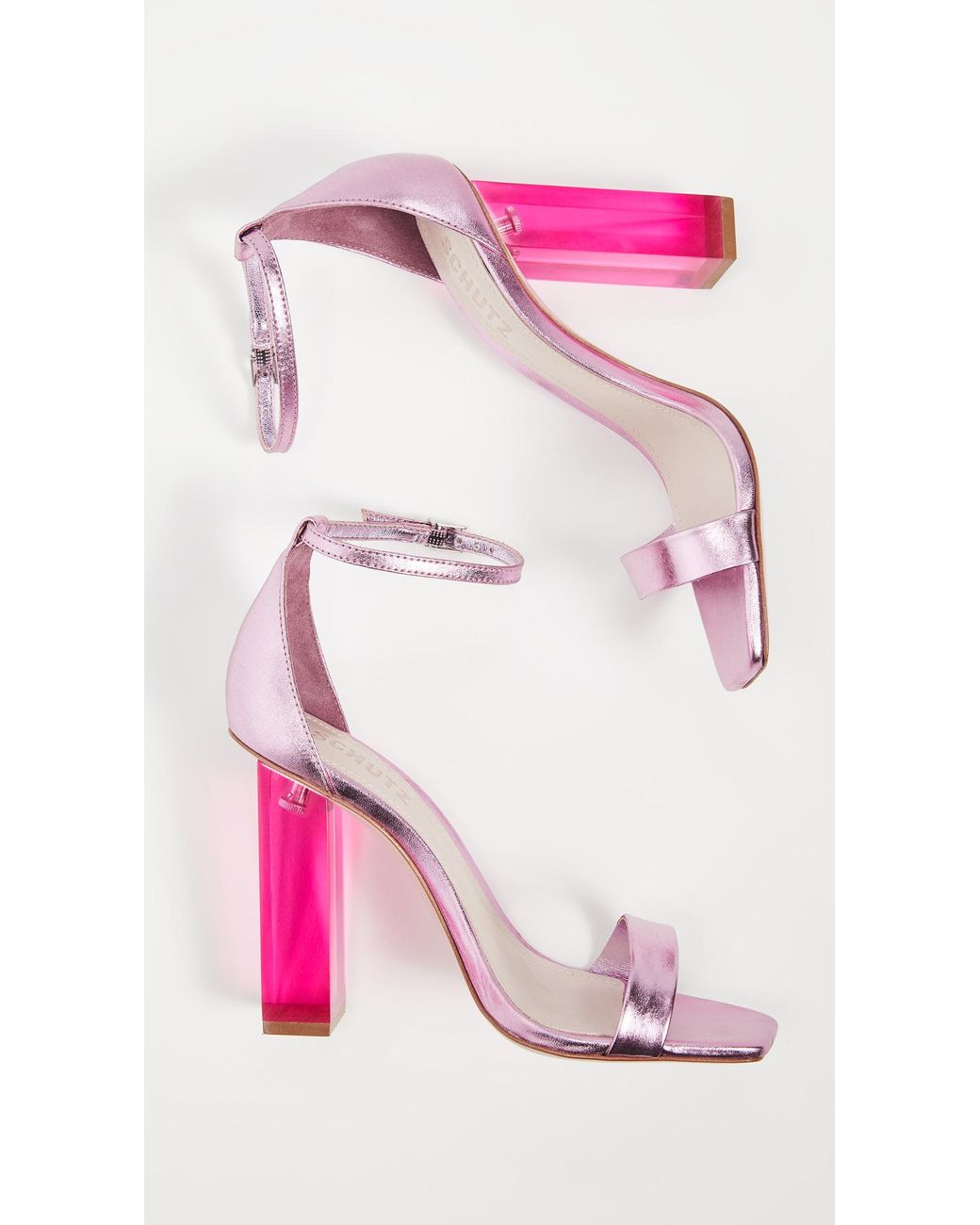 cerise pink sandals and bag