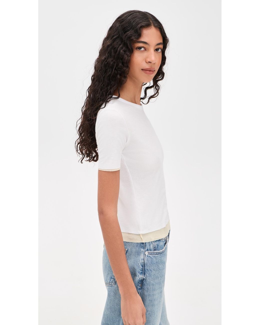 B Sides White Double Tee