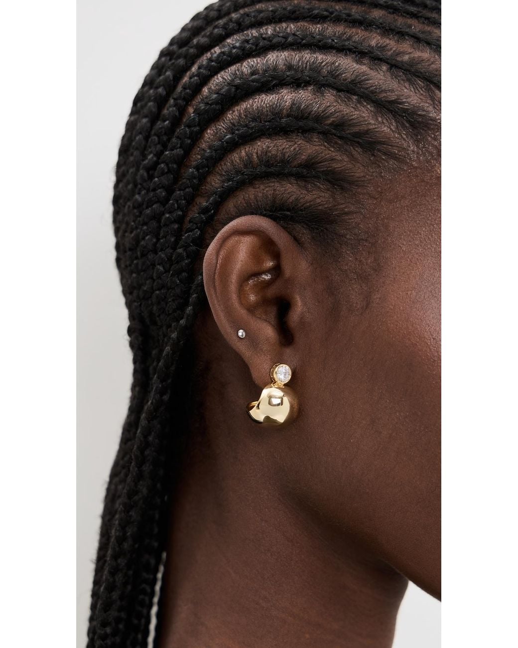 Shashi Metallic Bezel Earrings