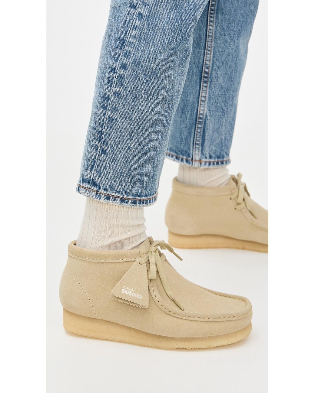 Clarks White Wallabee Boots