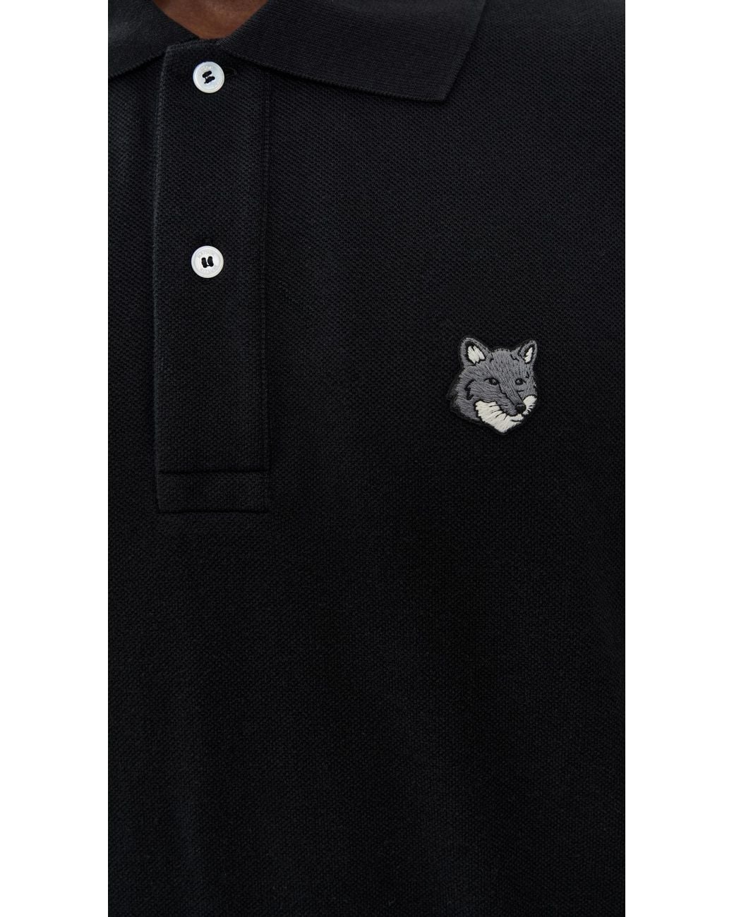 Maison Kitsuné Black Fox Head Patch Comfort Polo for men