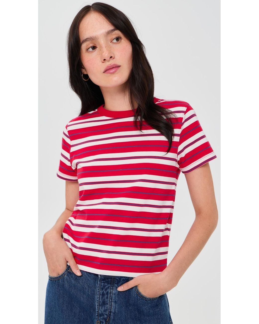 DAZE Red Zuma Crew Neck Tee