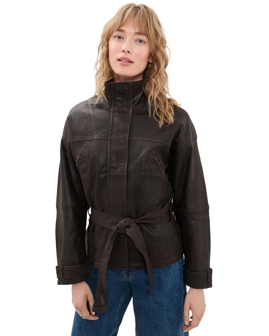 Ramy Brook Black Coated Robin Jacket