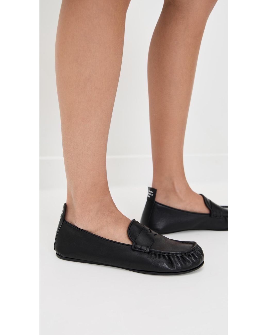 Acne Black Leather Flats