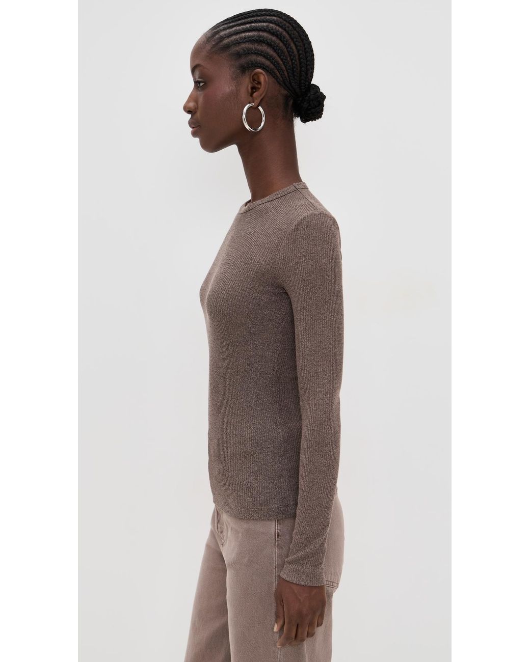 Agolde Brown Delphi Slim Tee