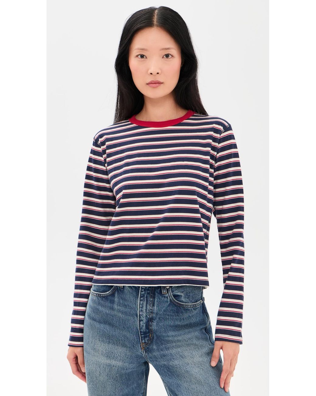 Asher Blue Lucy Stripe Tee